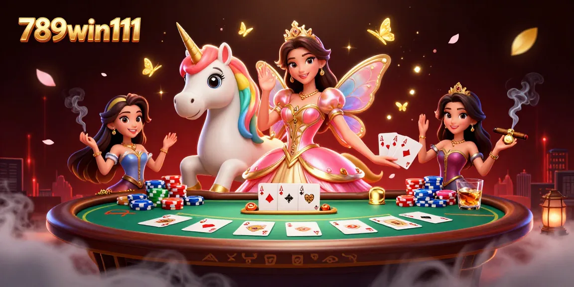 Experience thrilling gameplay at 789win111, featuring vibrant casino scenes with poker elements.