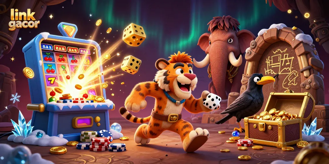 Spin the exciting link gacor slots at a prehistoric casino bursting with jackpots and vibrant symbols.