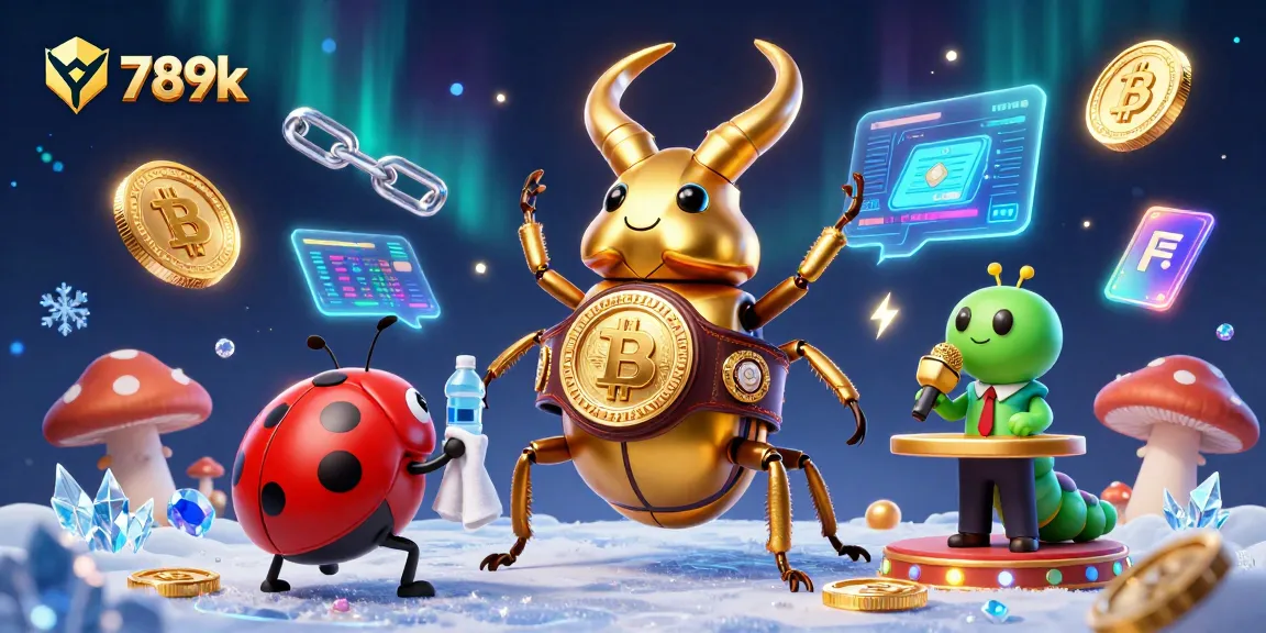 Engage with 789k's vibrant casino action featuring a glowing stag beetle champion and lively gaming elements.