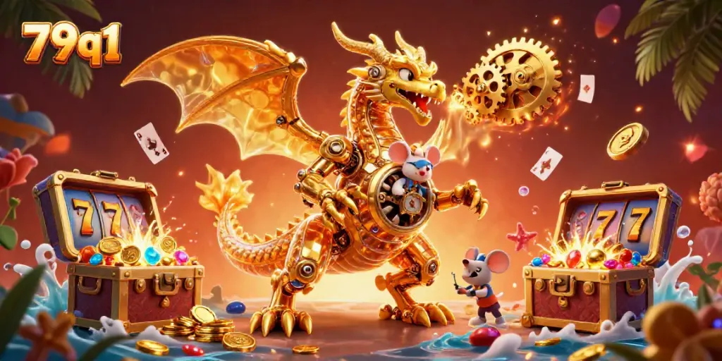 Experience excitement with the 79q1 dragon and gambling elements showcasing dynamic casino gameplay.