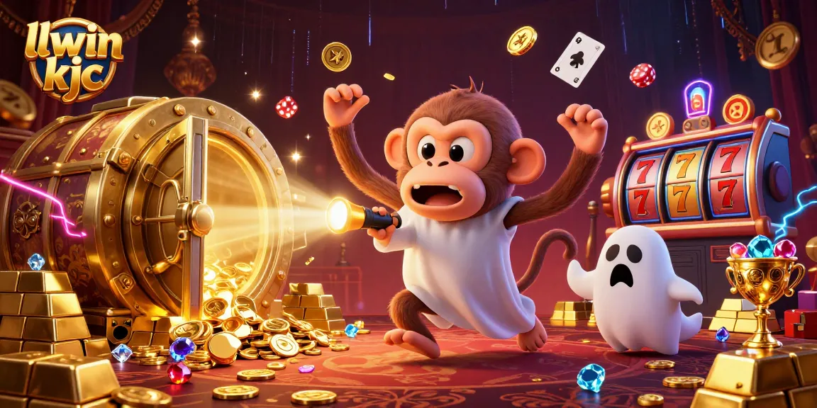 Experience the thrilling world of llwin kjc as a poltergeist monkey juggles casino treasures