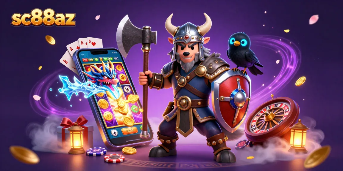Experience thrilling moments with sc88az as a Viking wolf warrior conquers the casino.