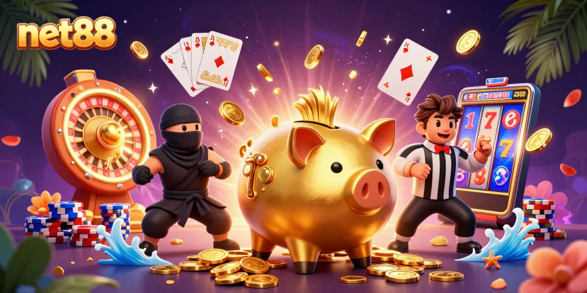 Experience thrilling gameplay at net88 with vibrant casino elements and dynamic 3D characters.
