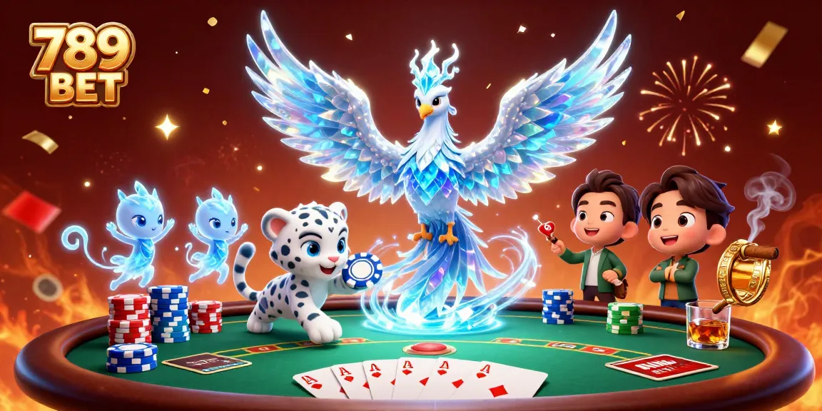 Play thrilling games at 789 BET, featuring vibrant scenes of casino action and fun.