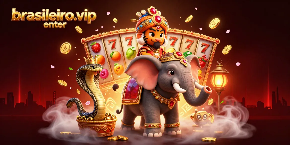 Experience thrilling gameplay with brasileiro.vip enter in this vibrant casino scene filled with slot reels.