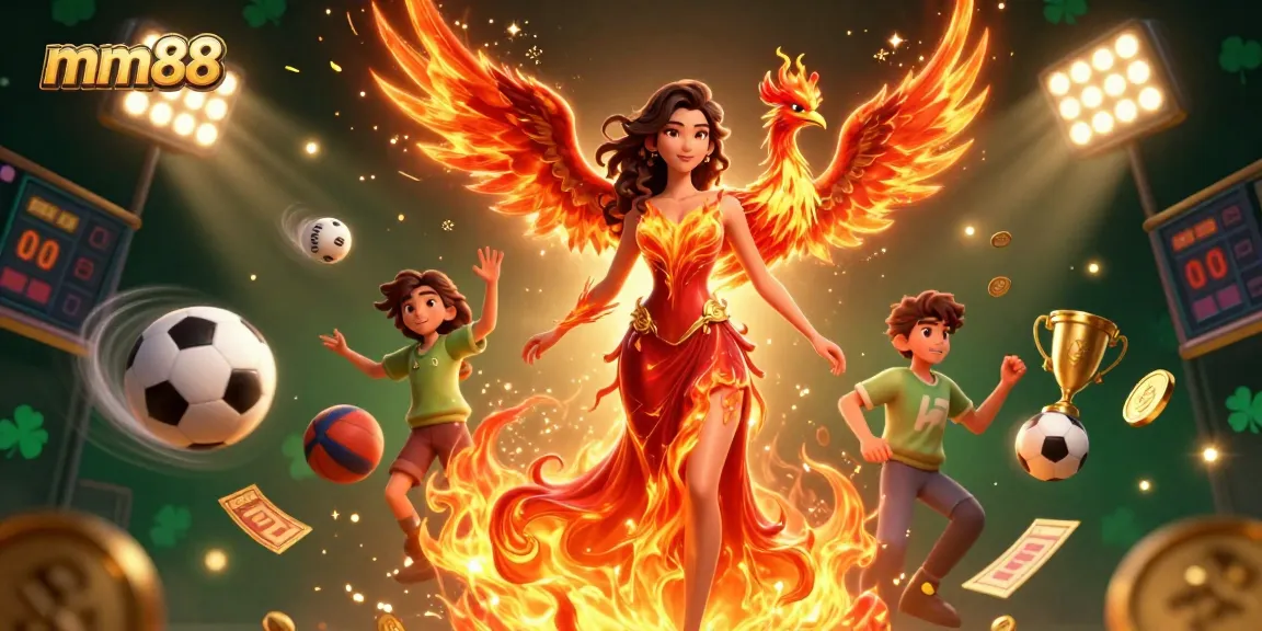 Bet on mm88 with this stunning 3D illustration of dynamic sports actions and vibrant characters.