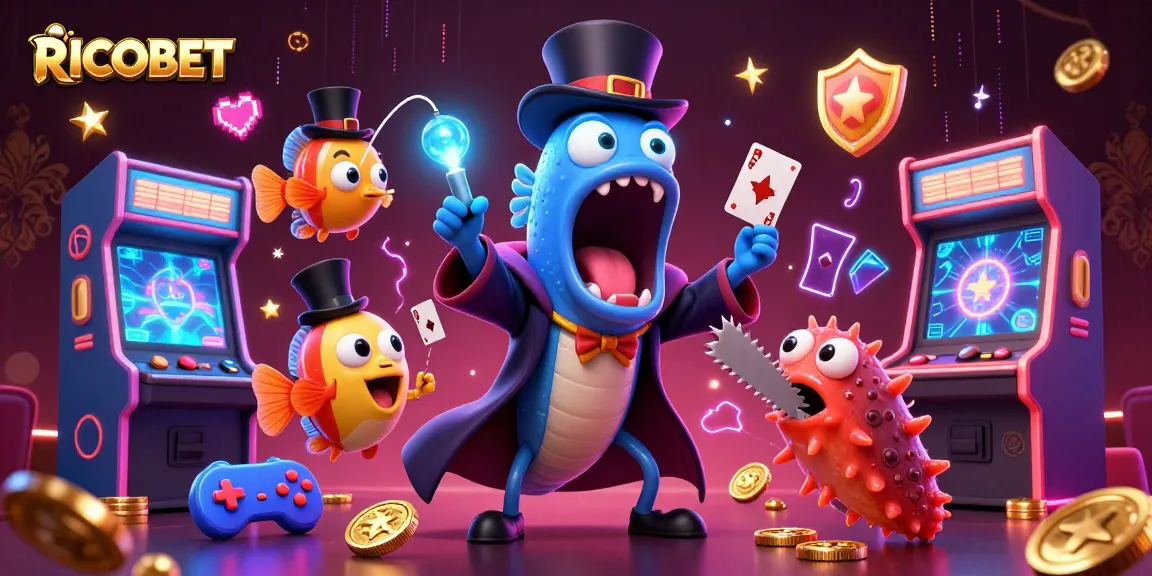 Experience the thrilling fun of RICOBET with vibrant 3D characters and dynamic gaming elements.