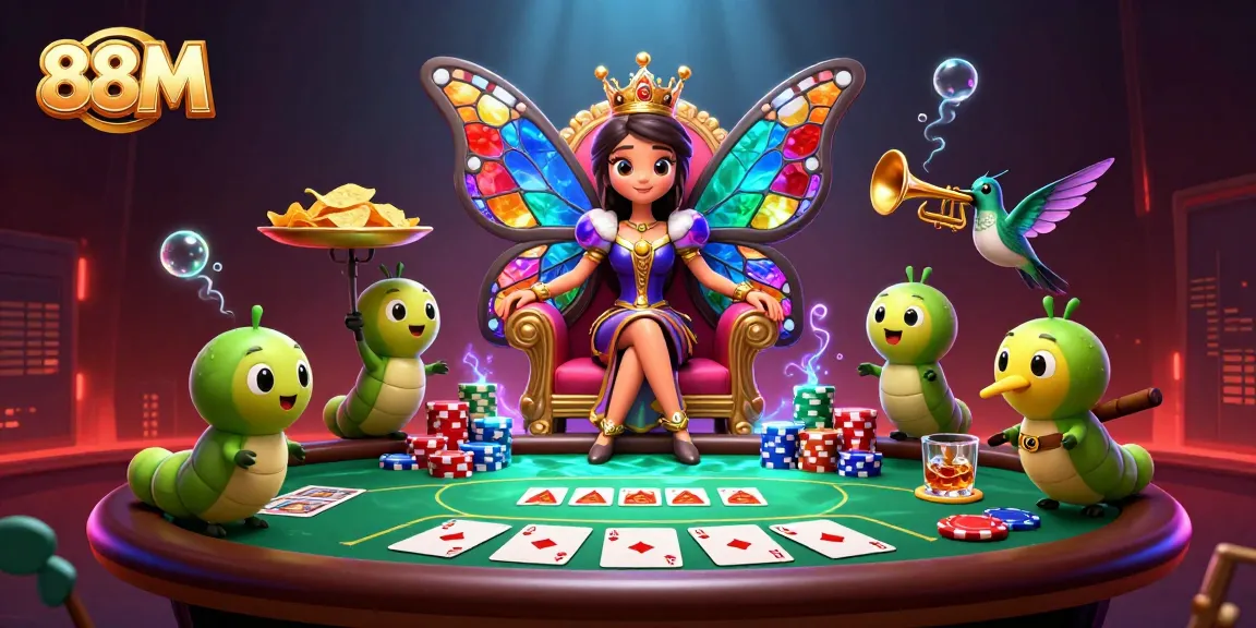 Experience the excitement of 88M with vibrant casino characters and a dynamic gaming atmosphere.