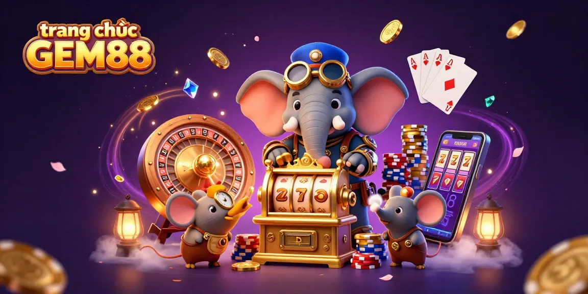 Experience the thrill of gaming at trang chủ GEM88 with its vibrant casino scene featuring stunning 3D characters.