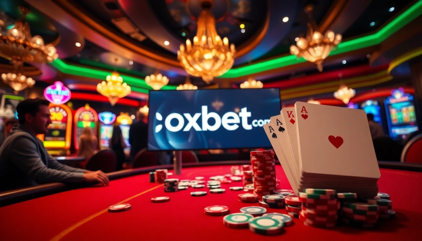 Experience the thrill of betting at oxbet com with vibrant casino visuals and exciting games.