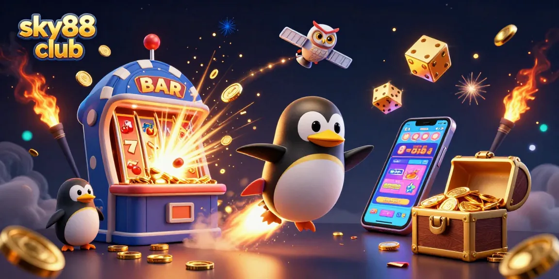 Experience thrilling gameplay at sky88 club with the golden penguin igniting your jackpot journey!