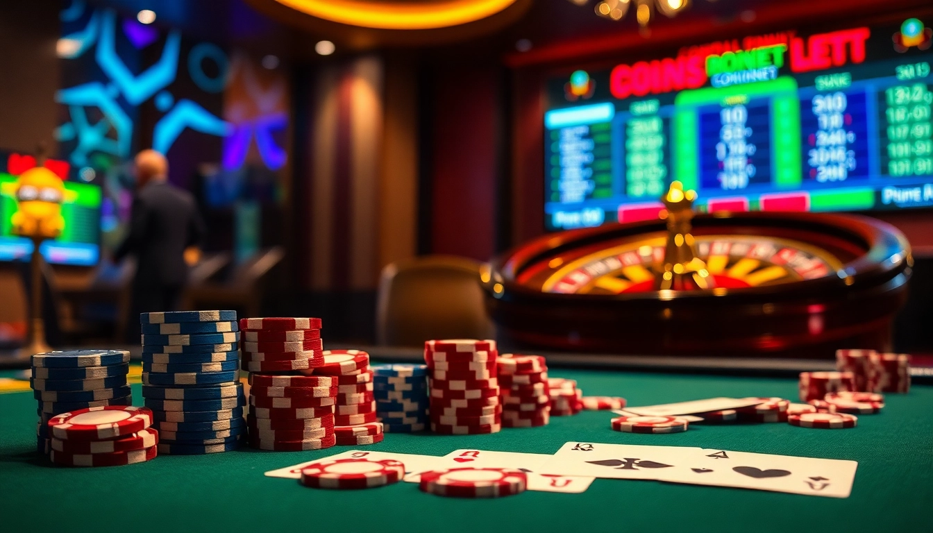 Bongdanet poker scene showcasing luxury casino gaming with vibrant colors and live betting screens.