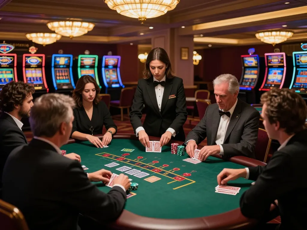 Players strategizing at a live blackjack table in the 789 club gaming atmosphere.