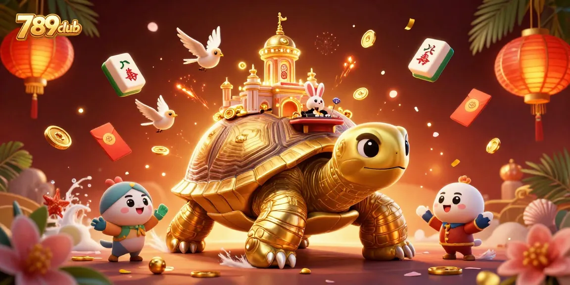 Experience the excitement of 789club with vibrant characters and dynamic casino elements in a detailed 3D illustration.