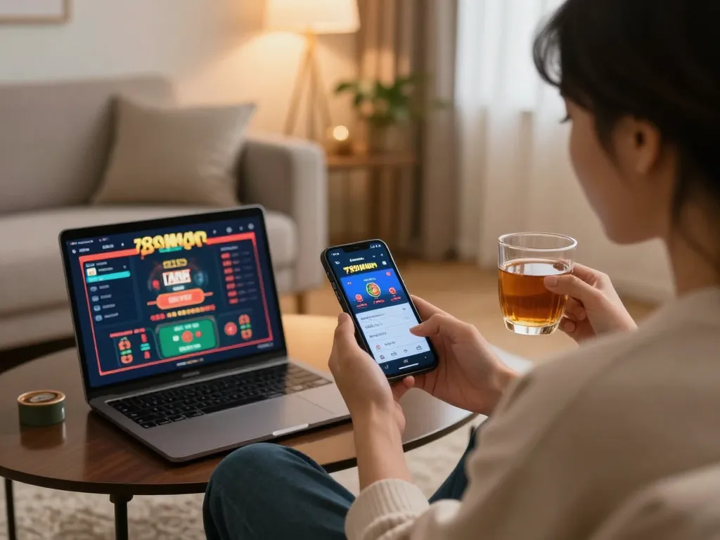 Engaging gameplay on the 789win com mobile app showing a player's winning moment on a smartphone