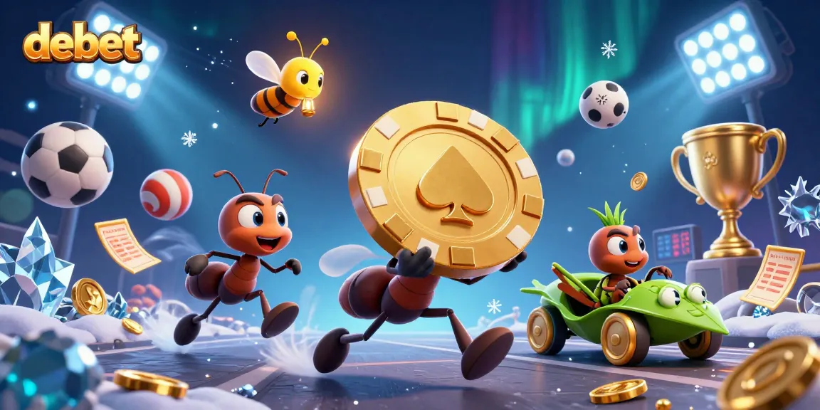 Engage with debet's thrilling online casino experience featuring exciting 3D characters and dynamic sports elements.