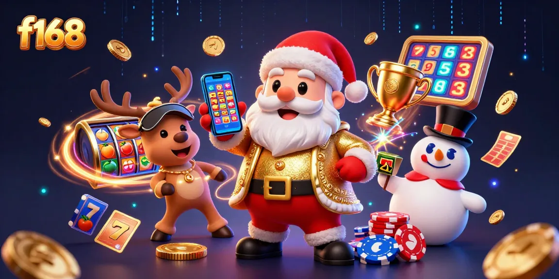 Experience excitement with f168's vibrant casino scene featuring lively characters and dynamic gameplay elements.