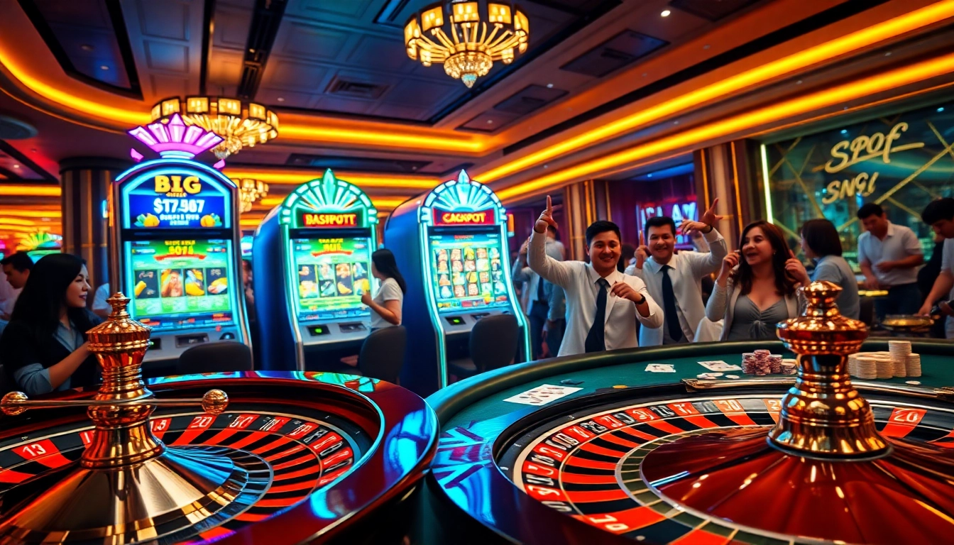 RR88 casino action with poker table, roulette wheel, and winning players.
