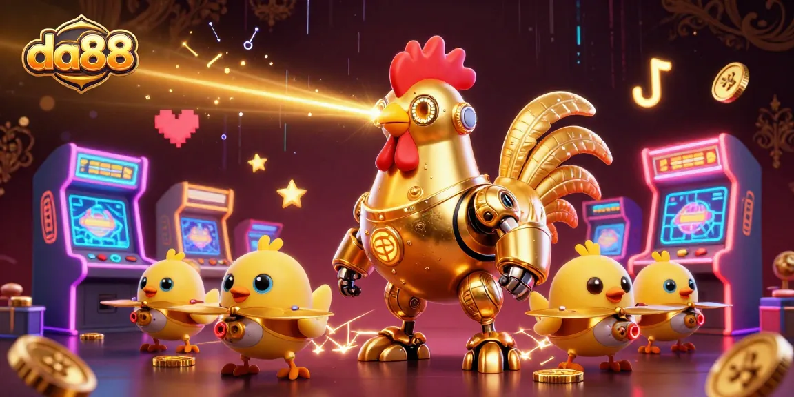 Experience high-energy play at da88 with a vibrant 3D casino scene showcasing unique gaming elements.