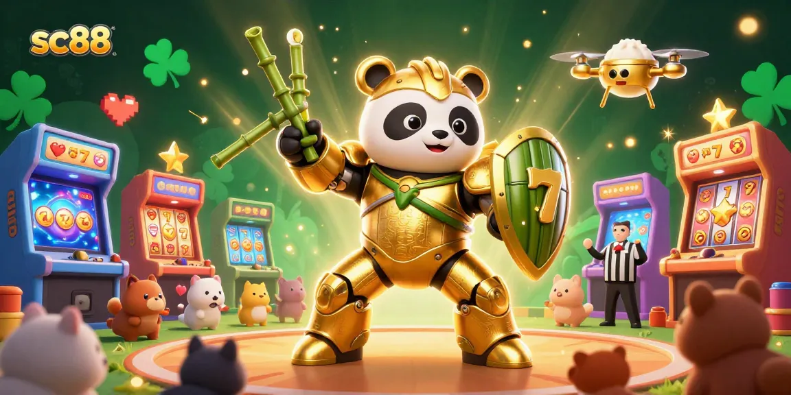 Experience excitement with sc88's vibrant gambling scene filled with colorful characters and dynamic game elements.