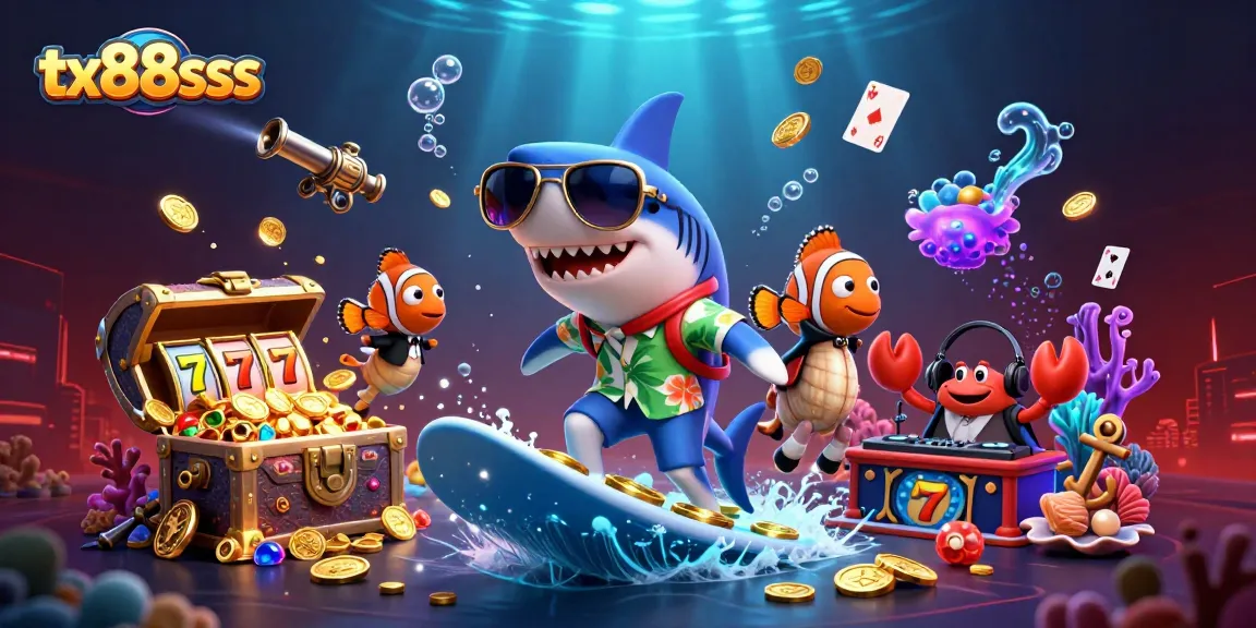 Bet big with tx88sss in a colorful 3D casino adventure featuring vibrant characters and games.