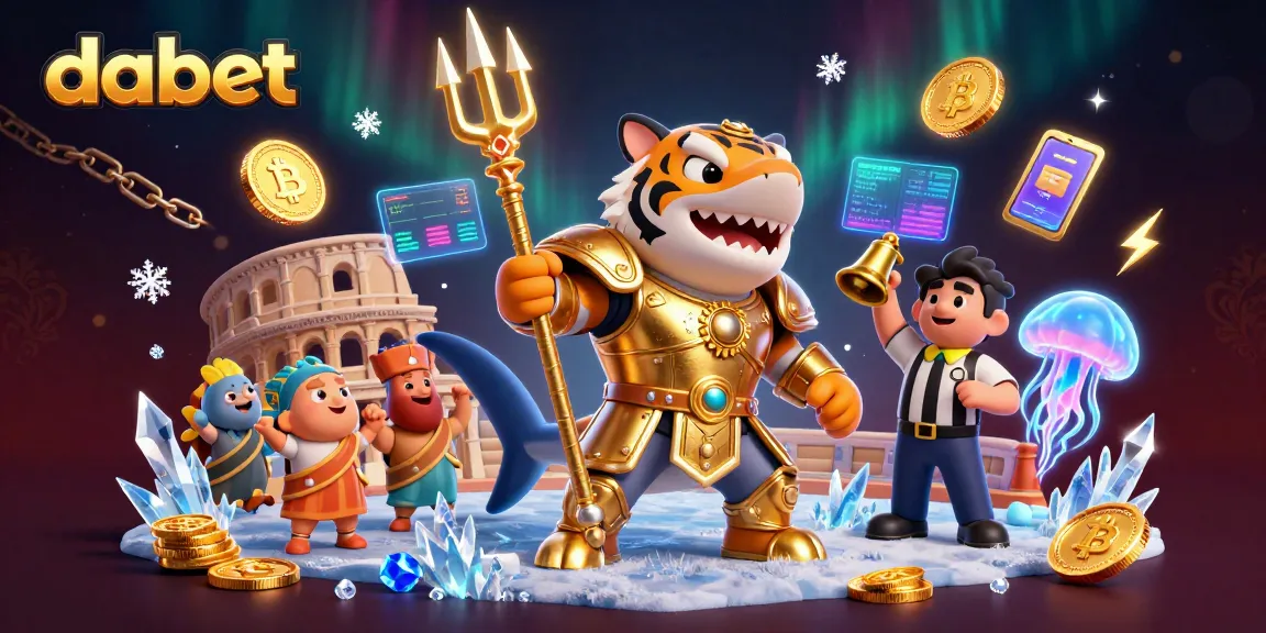 Engage in thrilling gaming with dabet's underwater gladiator battle featuring crypto-themed elements.