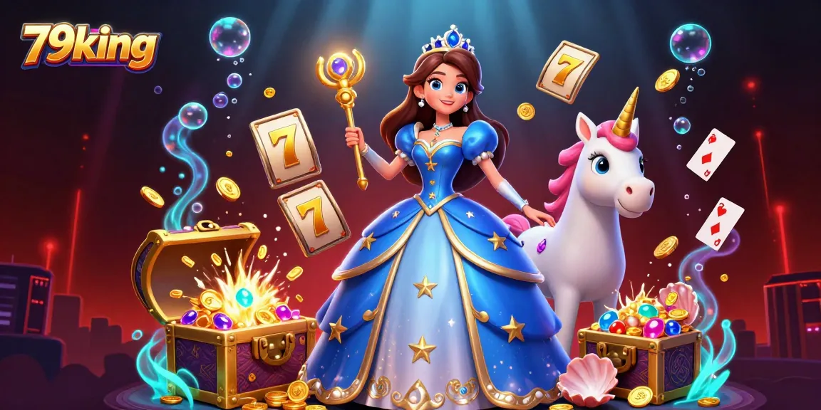 Spin the reels with 79king as a royal figure quality spins, channeling luck with sparkling magical elements.