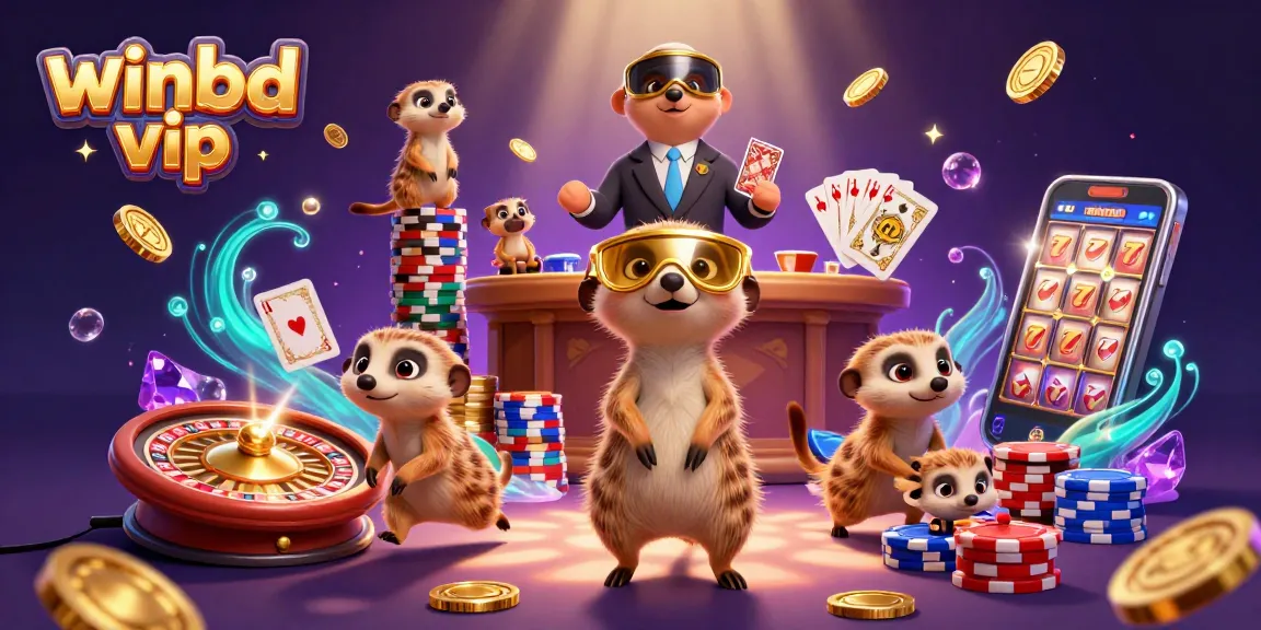 Experience the thrill of winbd vip with lively meerkats orchestrating an energetic casino scene.