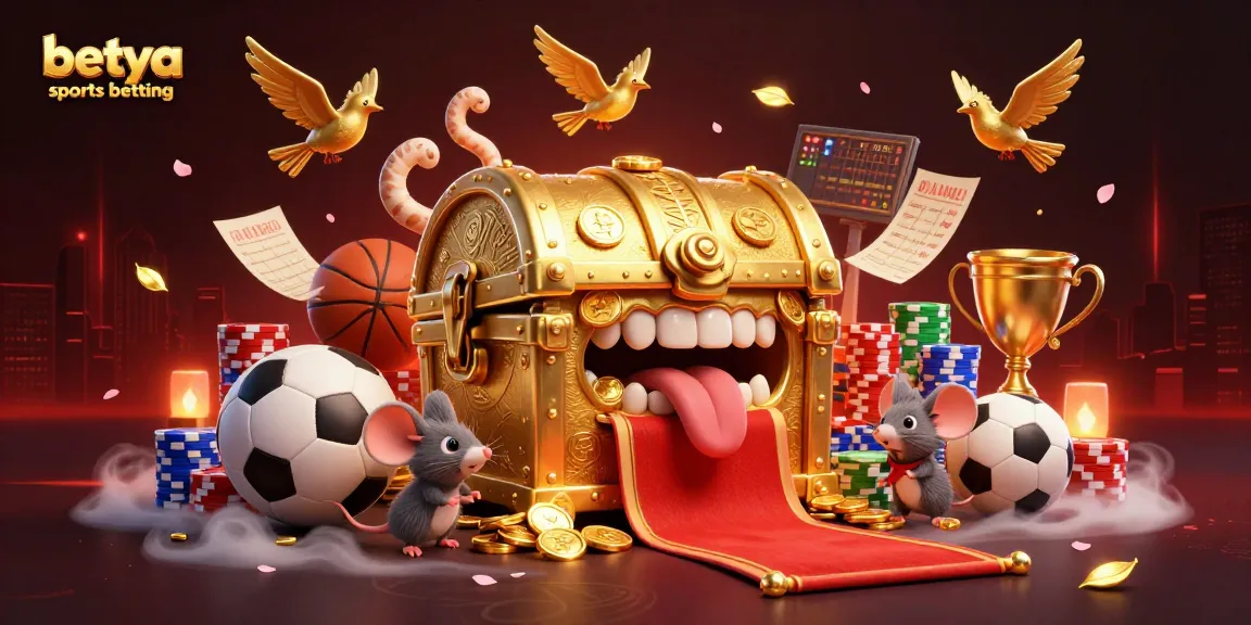 Experience the thrill of betya sports betting with a vibrant 3D illustration showcasing sports elements and rich gaming ambiance.