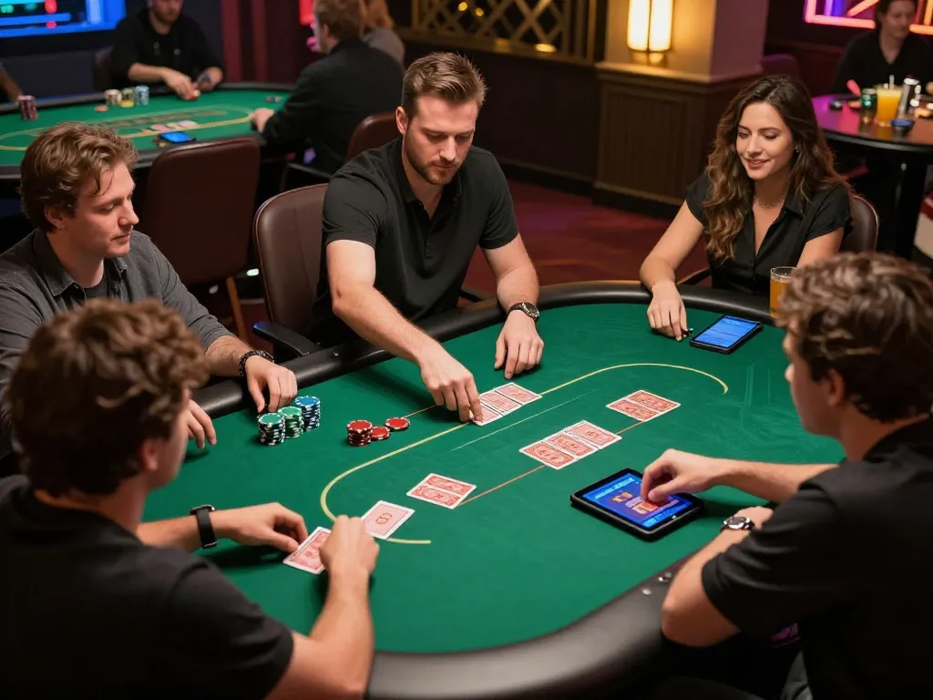 Players enjoying a fast-paced game at vip66 online casino, showcasing excitement and strategic moves during gameplay.