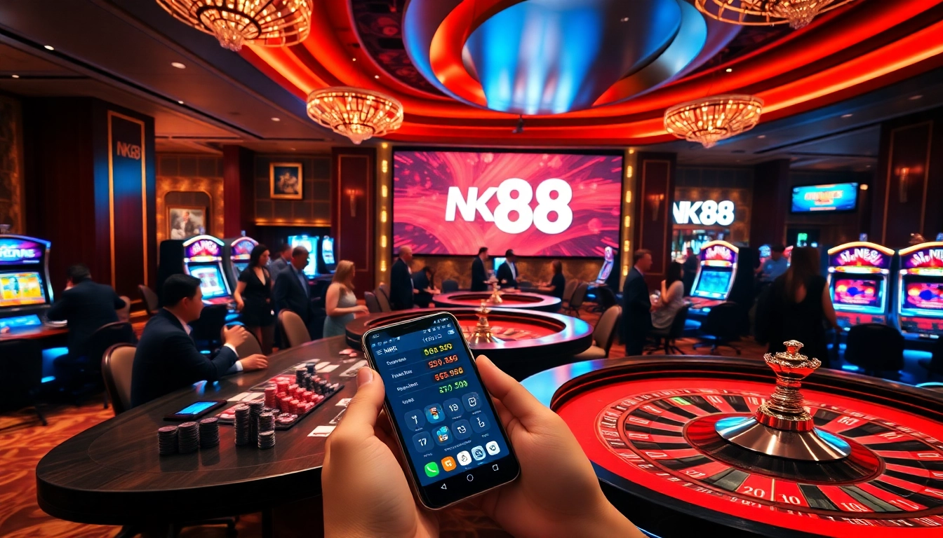 Experience the excitement of NK88 with vibrant casino visuals and interactive gaming.