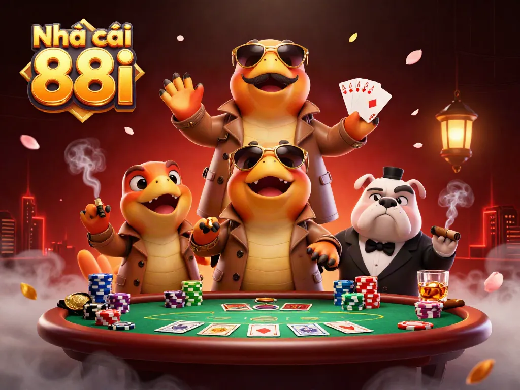 Experience luxury with Nhà cái 88i as three raptors in disguise approach a VIP casino lounge.