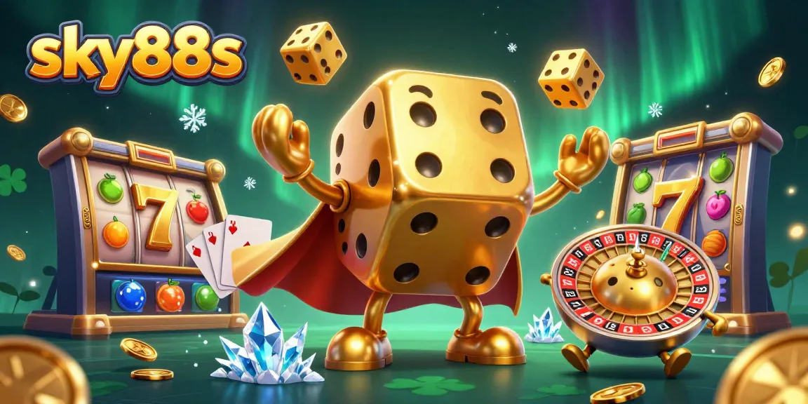 Experience the thrilling world of slots in sky88s with vibrant 3D golden characters and dynamic elements.