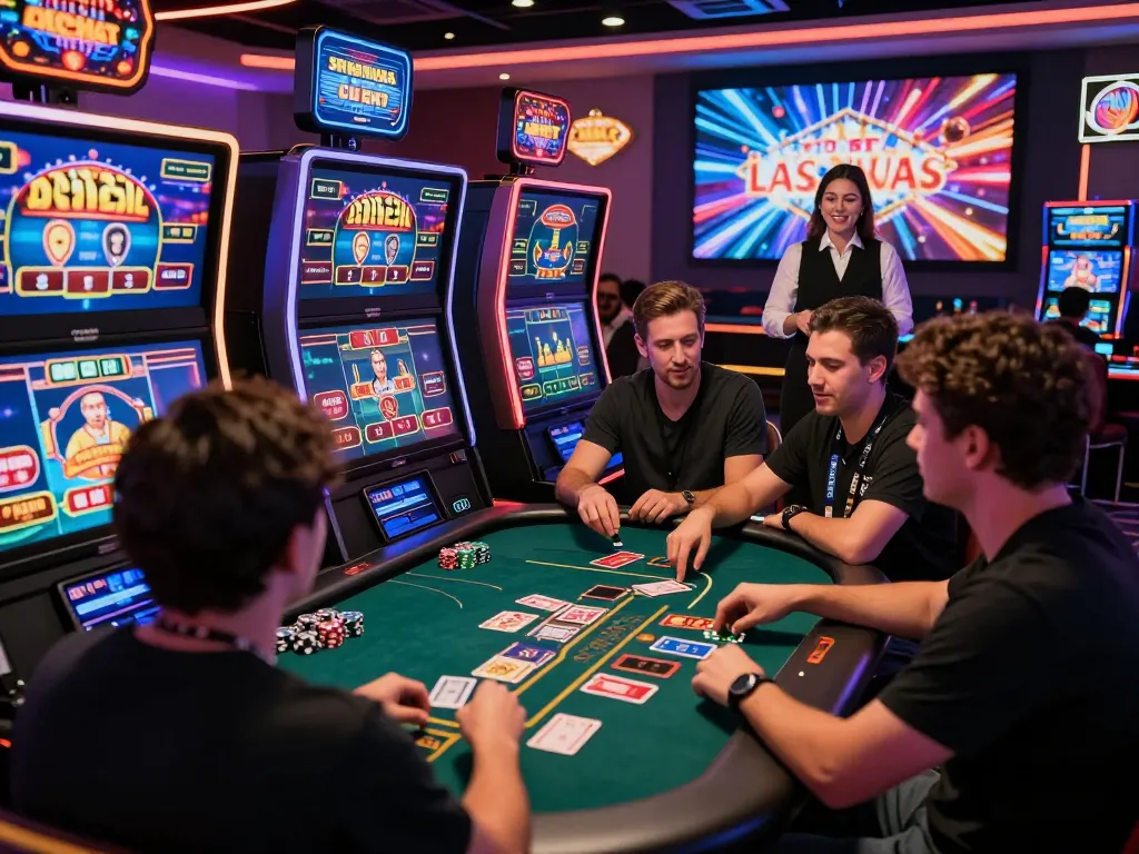 Exciting online gambling scene at 8kbet with players engaged in virtual casino games.