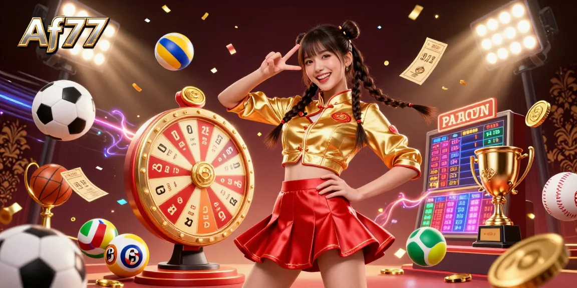 Experience thrilling gameplay at Af77 with vibrant casino action featuring 3D elements and sports themes.