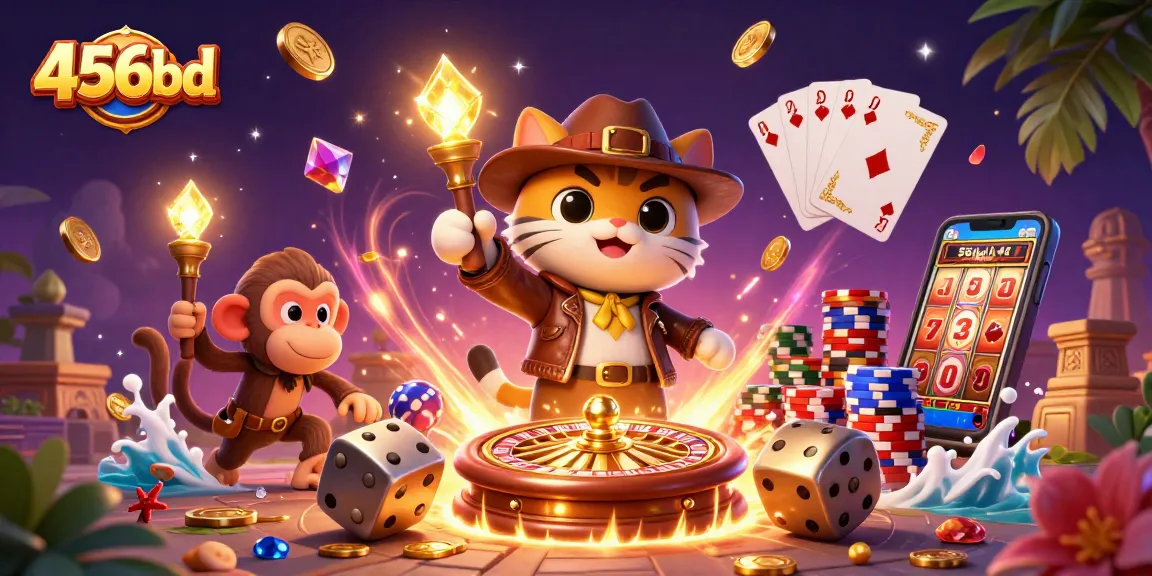 Experience the thrilling adventure of 456bd with a daring cat archaeologist discovering casino treasures.