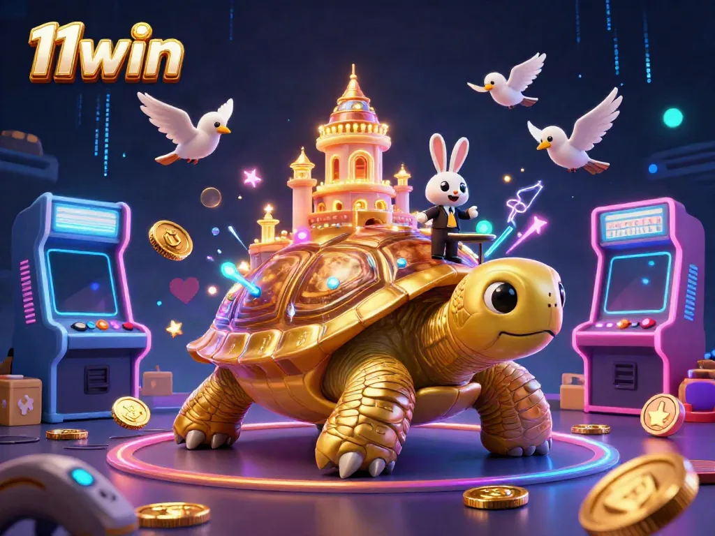 Join the vibrant world of 11win, where a golden tortoise hosts a casino with thrilling games and rewarding experiences.