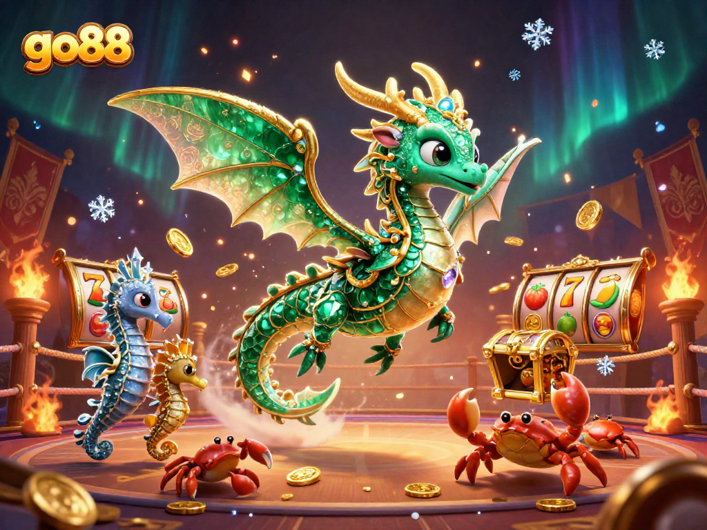 Experience gaming excitement with go88's vibrant slot adventure featuring dynamic treasures and lively characters.