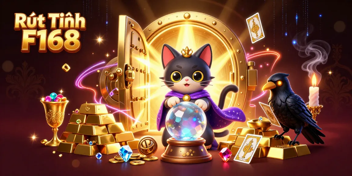 Experience Rút Tiền F168 with vibrant treasures, fortune tellers, and dynamic gaming elements.